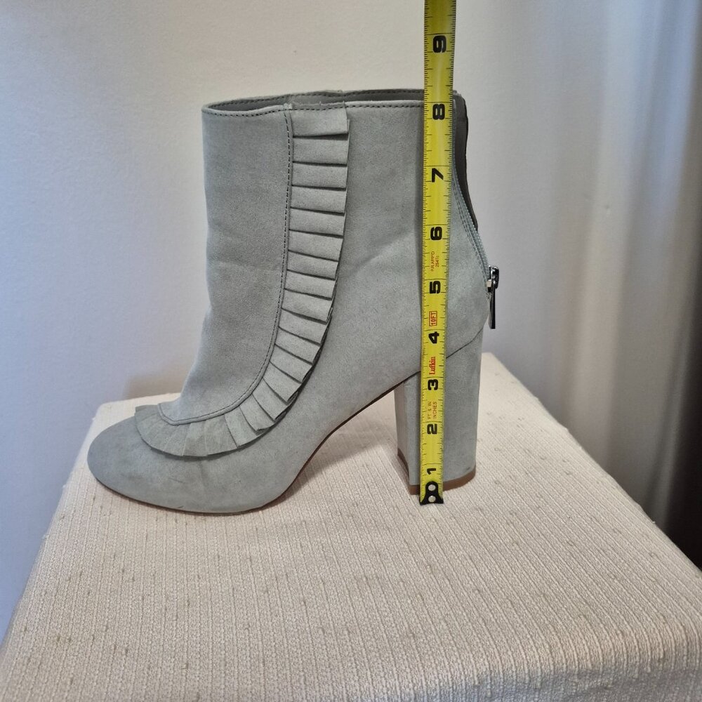 Faux Suede Booties w Ruffle - Picture 10 of 13